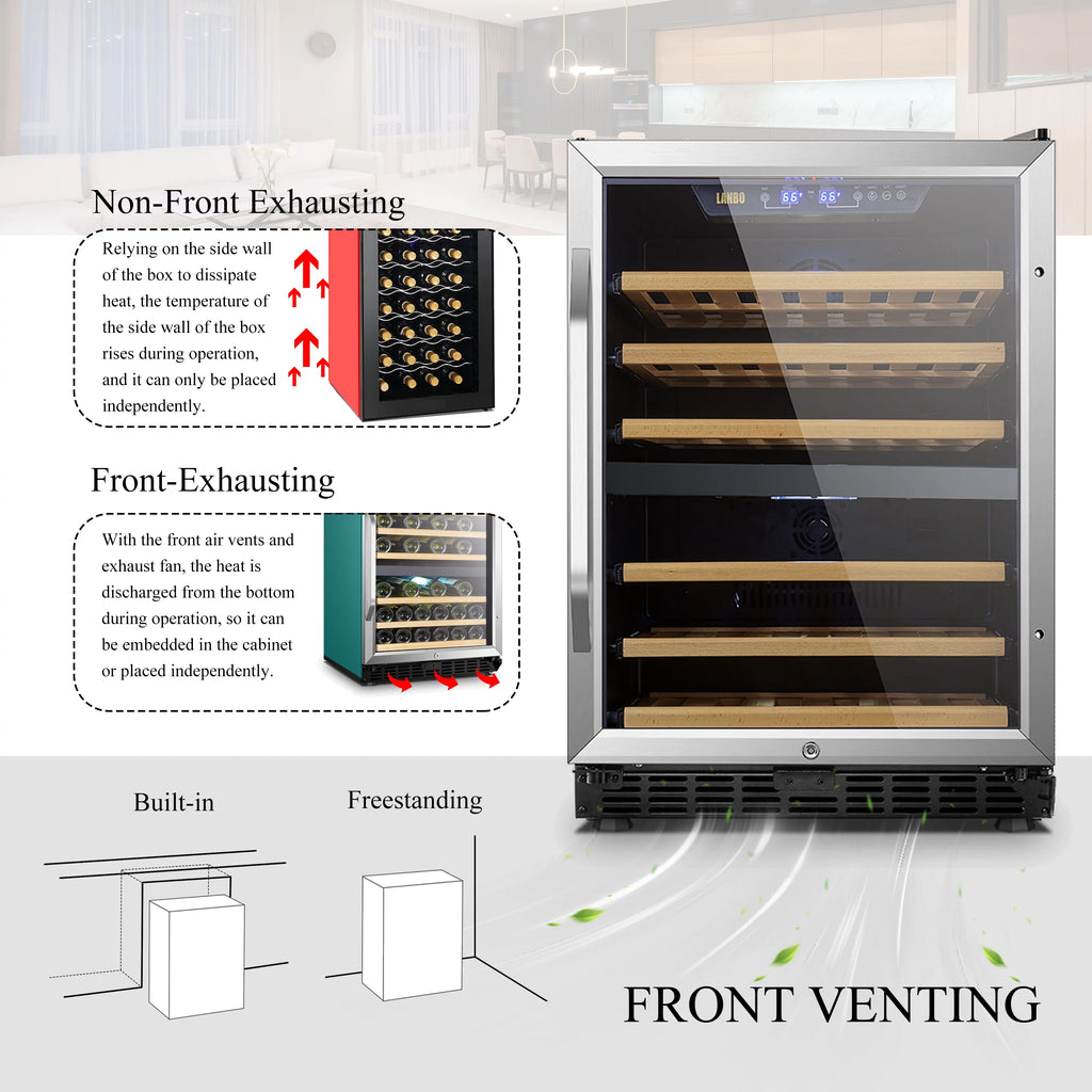 24 inch 44 Bottle Dual Zone Wine Cooler Q4937