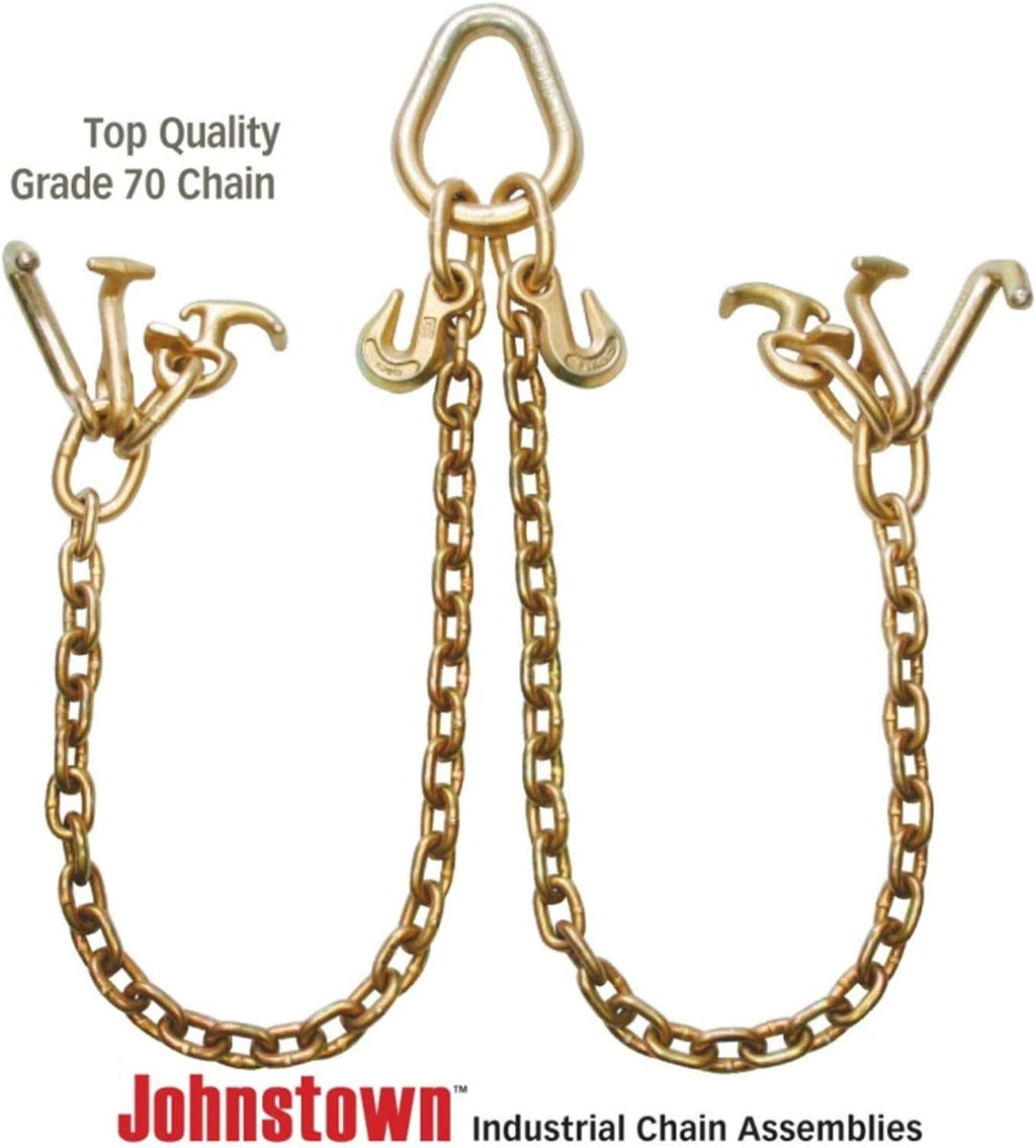 Towing Chain Bridle with Universal RTJ Clusters, Grade 70, 84 Inch, 4,700 Pound Safe Working Load H836