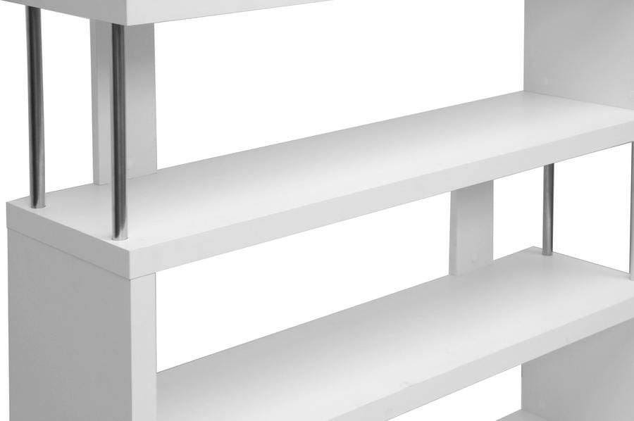 Dark Brown Three-Shelf Modern Bookcase U188