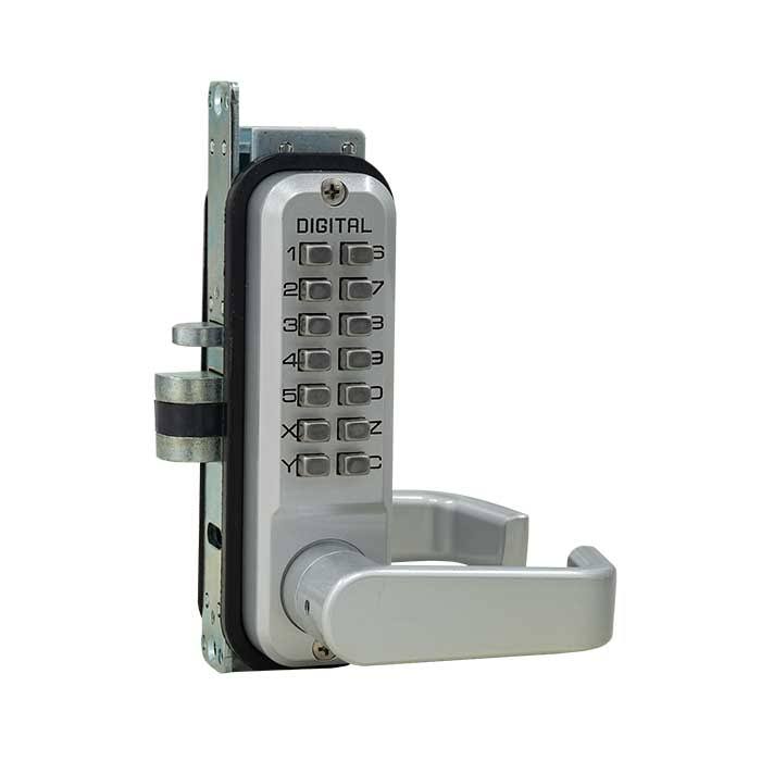 Mechanical Keyless Narrow Stile Lever Handle Lock with Passage Function and Double Sided Combination Y1590