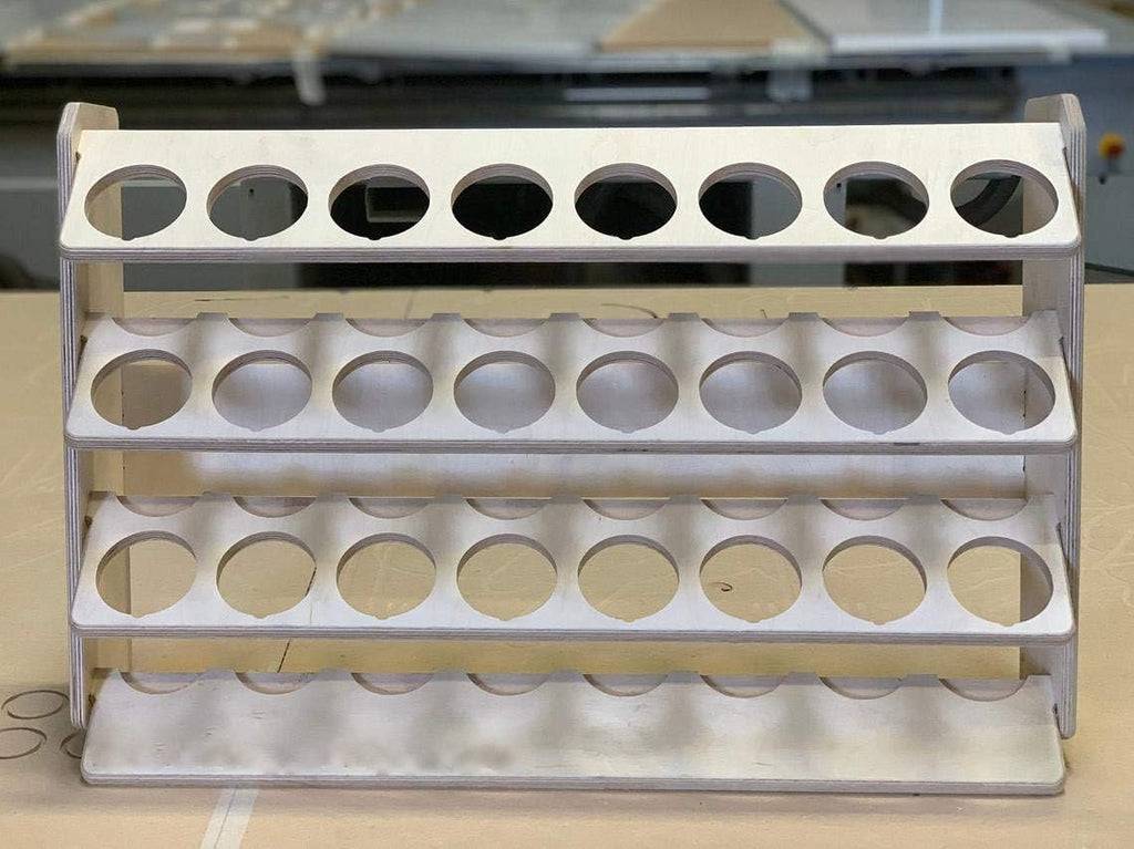 24-Slot Plywood Spray Can Lube Holder Storage Rack B598035