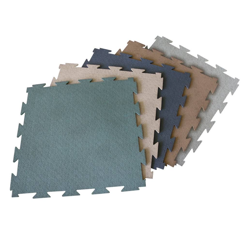 Blue Interlocking Rubber Flooring Tiles B744