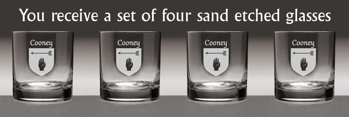 Irish Coat of Arms Tumbler Glasses Set of 4 S583