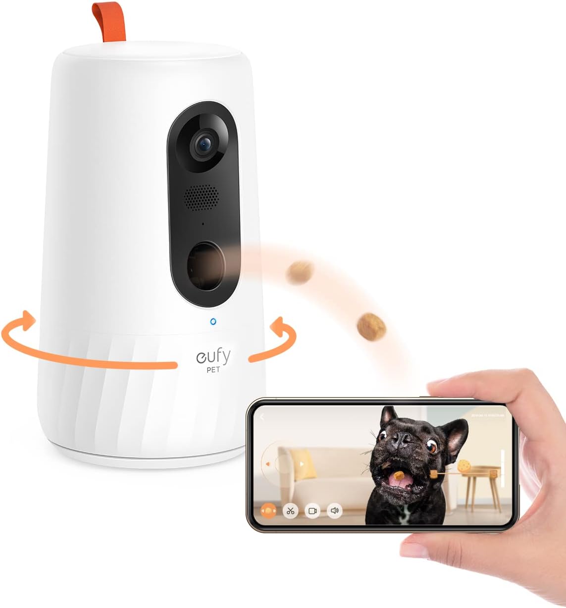 1080p Pet Camera with Treat Tossing, Night Vision, 2-Way Audio V87943