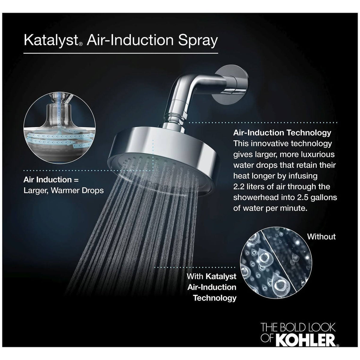 2.5 GPM Single Function Shower Head X496314