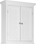 Wall Mounted Cabinet with 2 Shutter Doors, White K8633