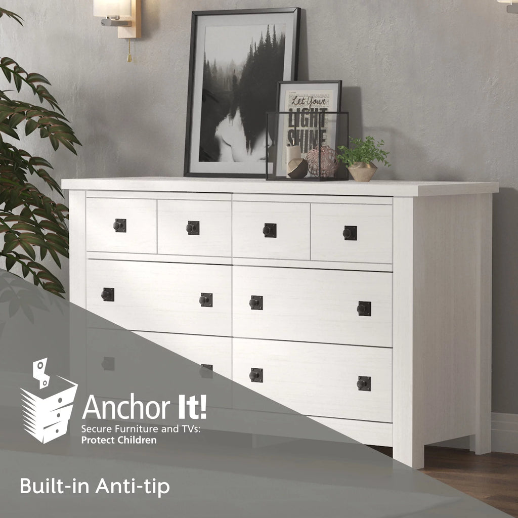 6 Drawer Driftwood Gray Dresser O228643