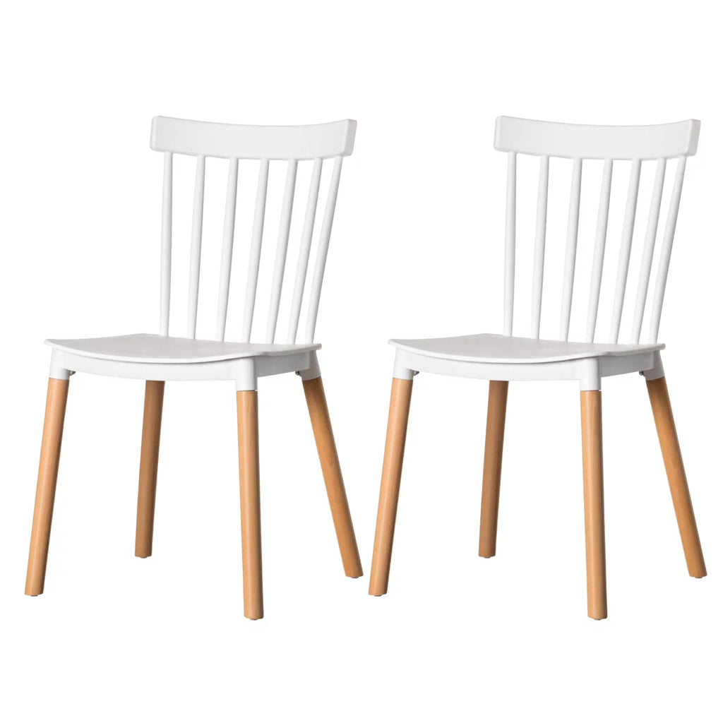Plastic Dining Chair with Beech Wood Legs B8648