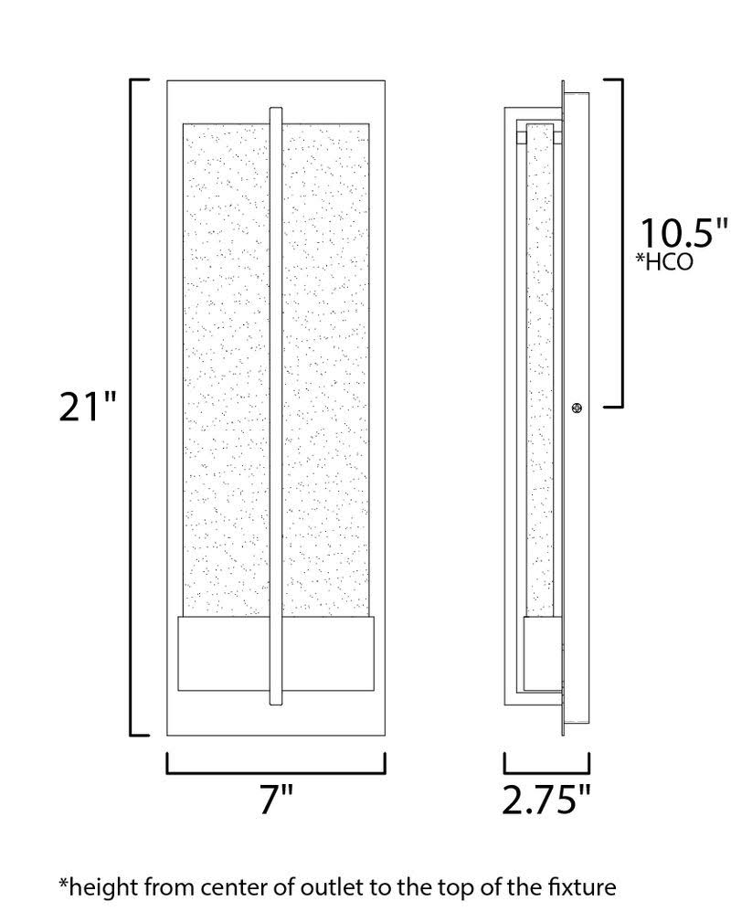 Black LED Outdoor Wall Sconce D54633