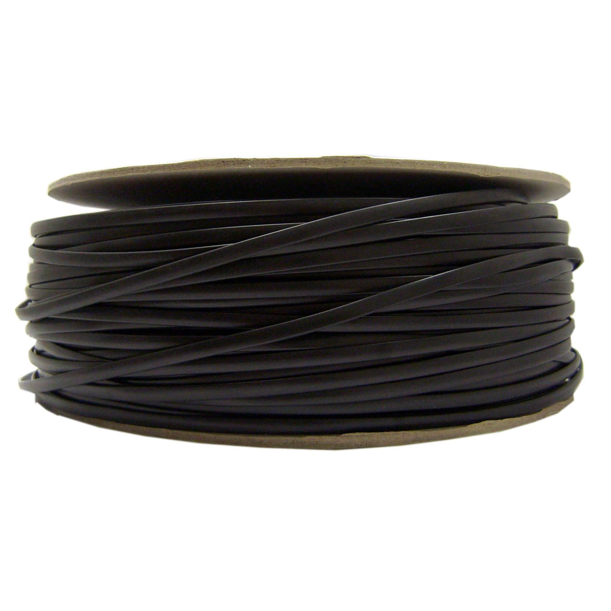 Black Flat Phone Cord 26 AWG 4 Conductor Spool 1000 Foot M54425