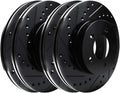 Black Drill/Slot Brake Rotors W296