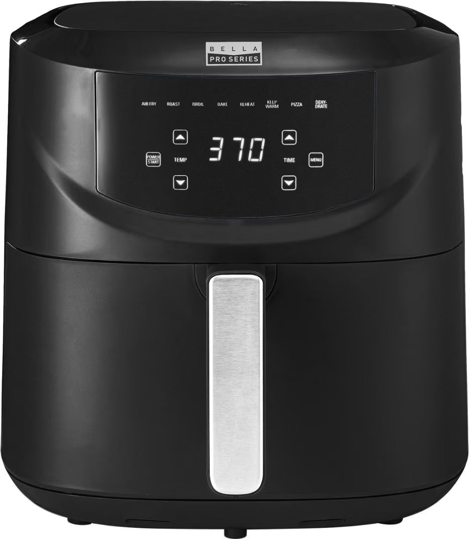 8-qt. Digital Air Fryer with Divided Basket Black E677