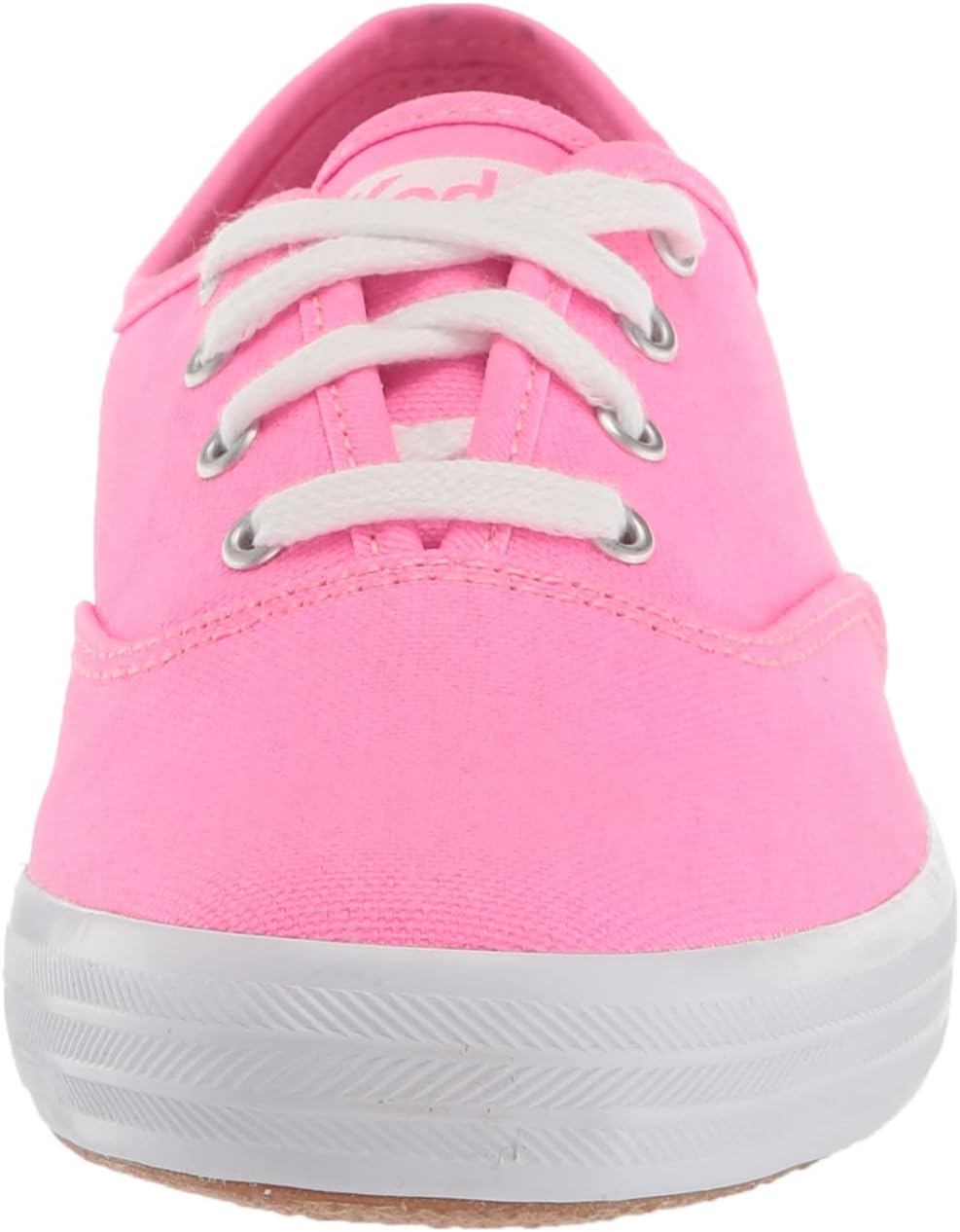 Neon Pink Canvas Lace Up Sneaker R708814