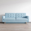 Blue Queen Sleeper Sofa Bed with Storage O827