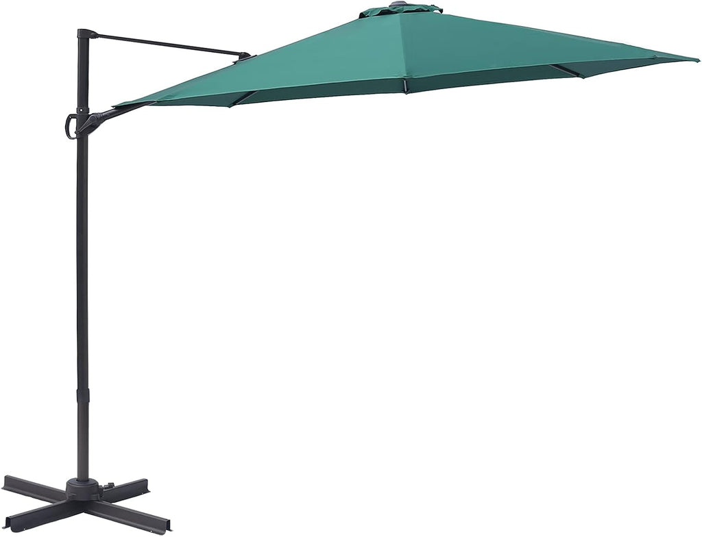 10 Feet Outdoor Cantilever Offset Patio Umbrella and Stand F912957