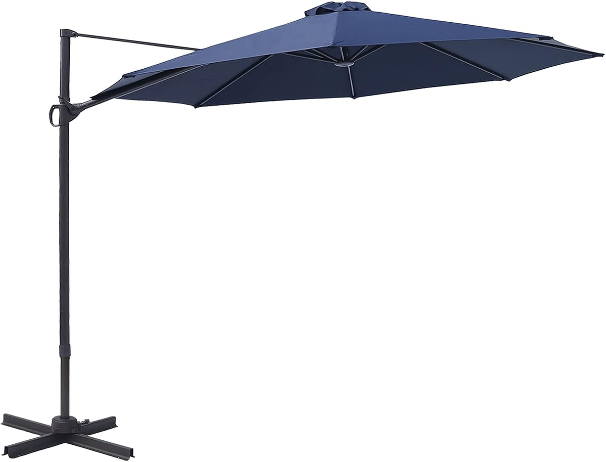 10 Feet Outdoor Cantilever Offset Patio Umbrella and Stand F912957