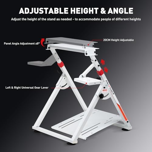 Black Sim Racing Wheel Stand with Shifter Mount E828810