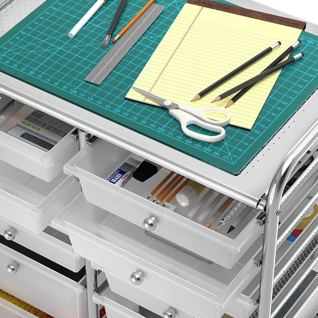 Utility Cart with 12 Drawers Rolling Storage Organizer O6430