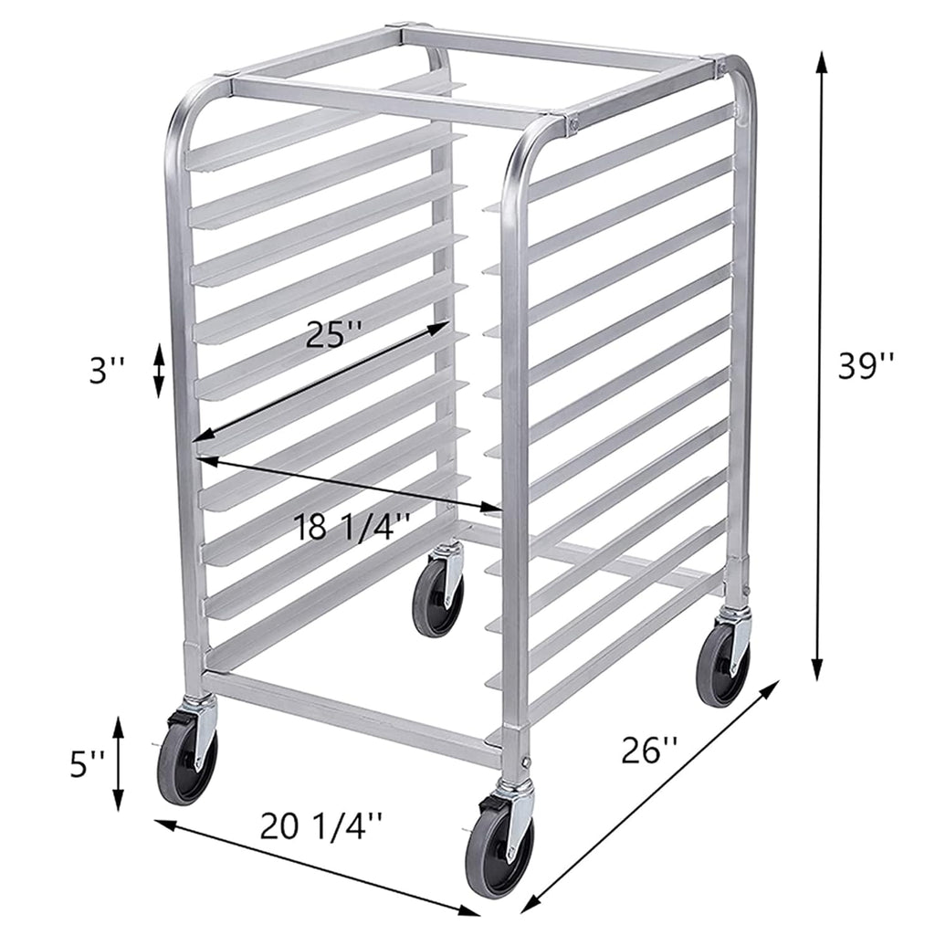 10 Tier Aluminum Bun Pan Rack with Wheels G760204