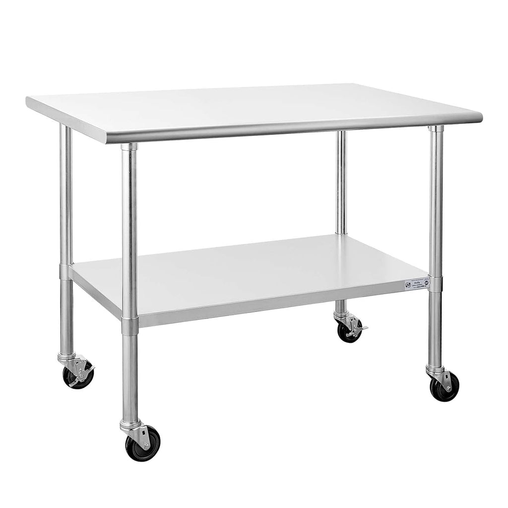 Stainless Steel Table 30 x 48 Inches with Caster Wheels B509