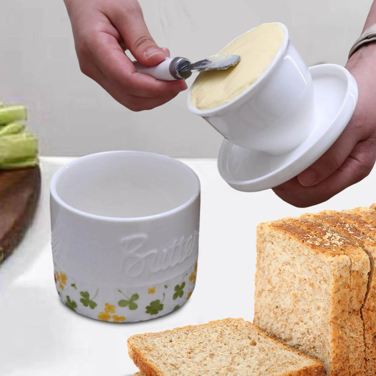Butter Crock with Lid V878