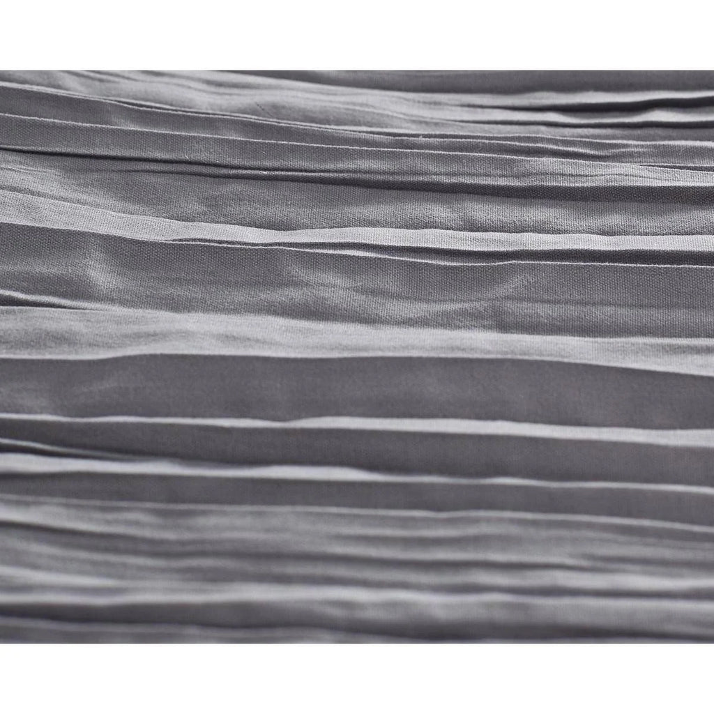 Dark Grey Crinkle 3PC Full/Queen A167