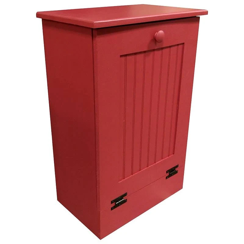 Red Wooden Pull Out Trash Can M782
