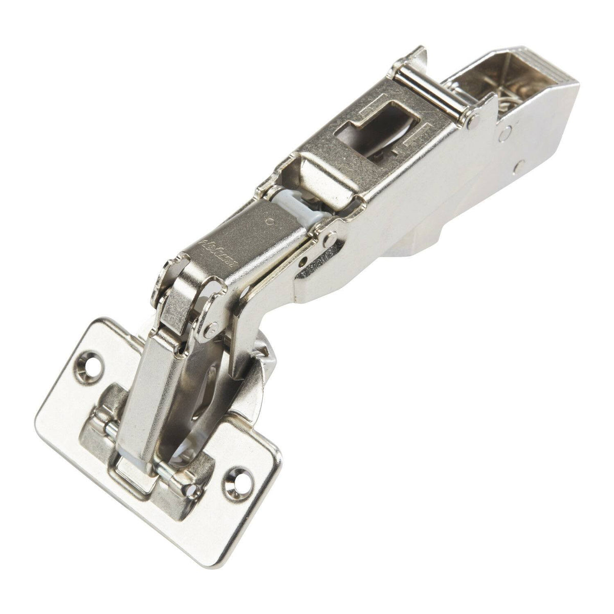 Nickel-Plated Metal 170-Degree Clip-top Full Overlay Screw-On Self-Closing Cabinet Hinge (Pack of 10) H80164