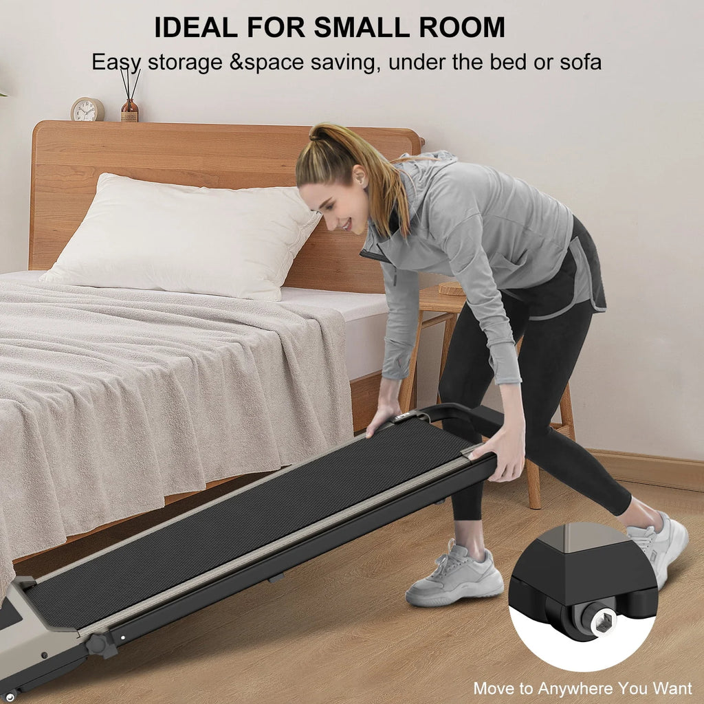 2 in 1 Folding Treadmill 265 lbs Gray T902