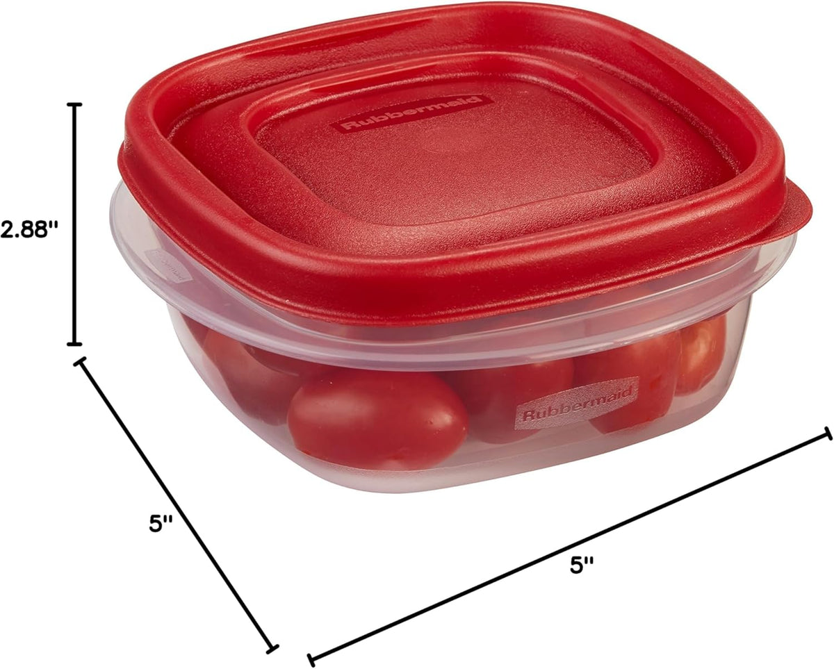 1.25 Cup Racer Red 4-Piece Food Storage Containers B277