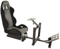 Gray Racing Simulator Cockpit Reclinable Seat with Gear Shifter Mount O23006