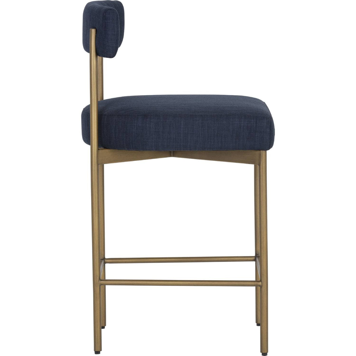 Antique Brass Arena Navy Counter Stool V968770