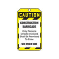 Danger Construction Barricade Safety Tag G723246