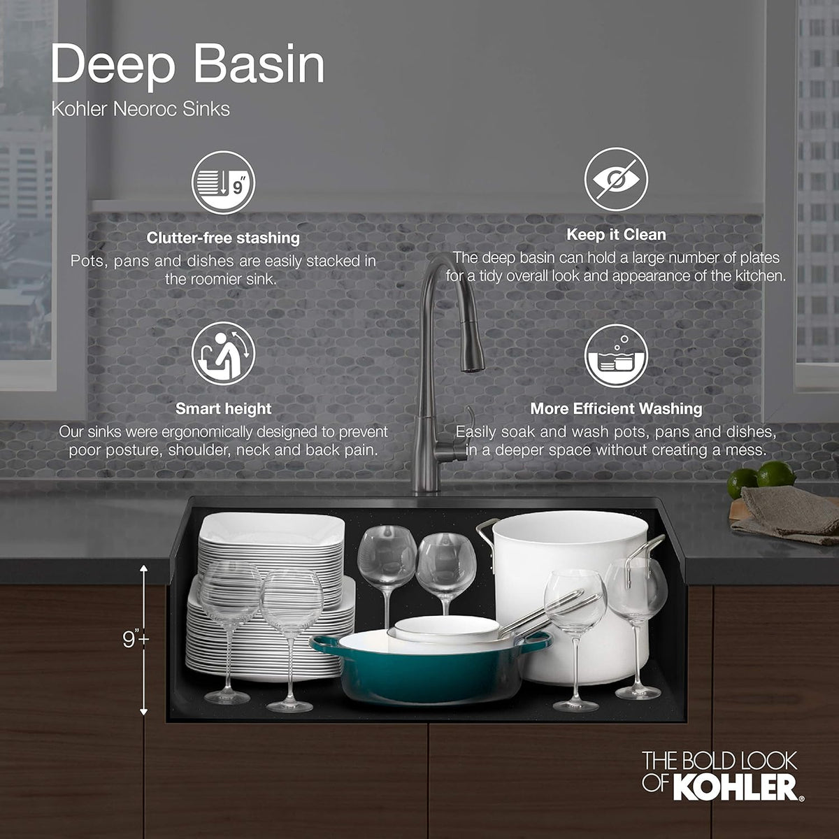 Matte White Kitchen Sink Q817173