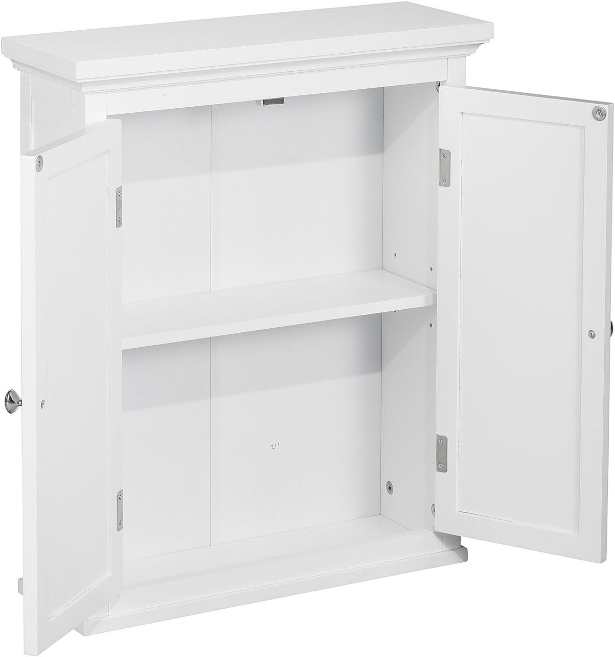 Wall Mounted Cabinet with 2 Shutter Doors, White K8633