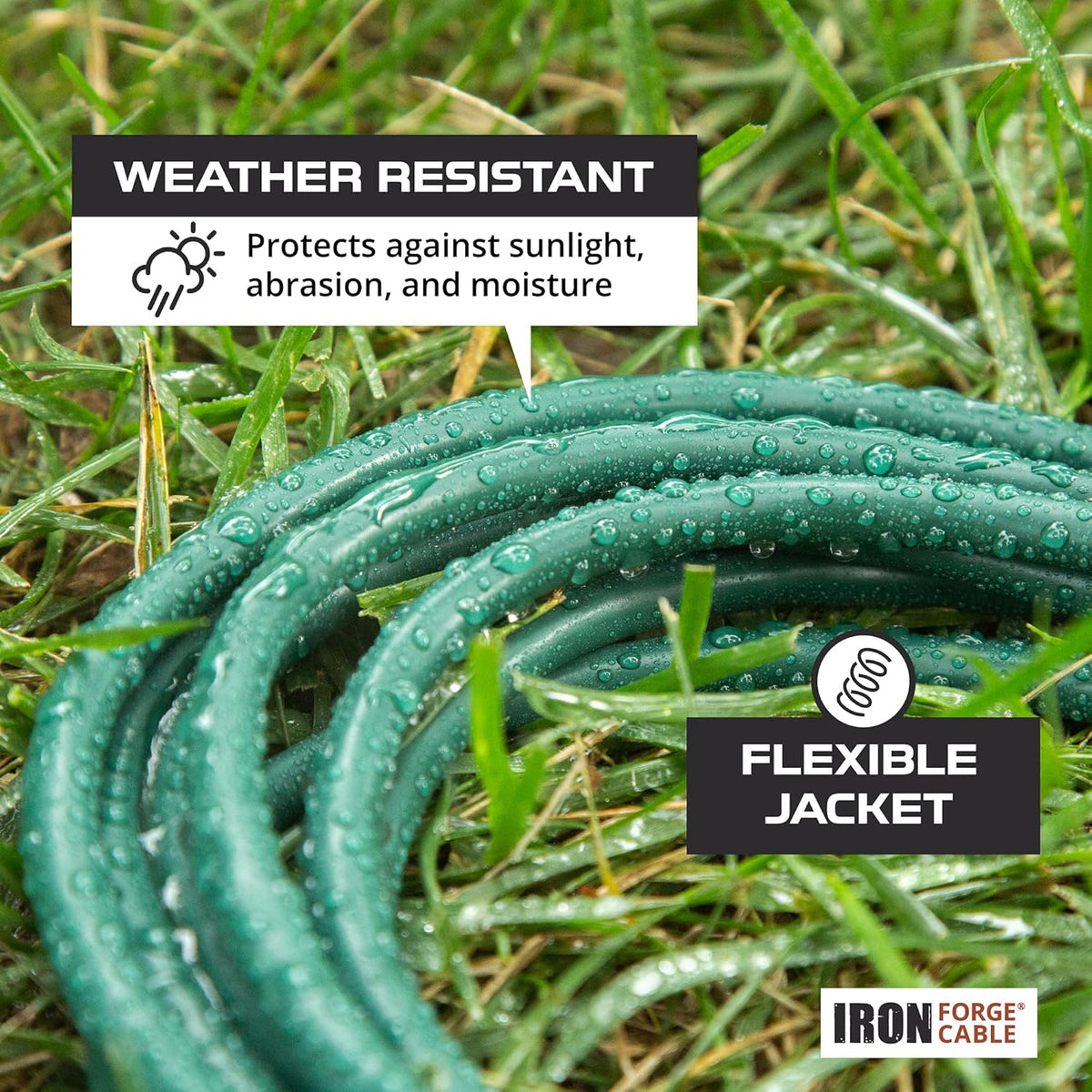 100 Ft Outdoor Extension Cord with 3 Outlets I5428