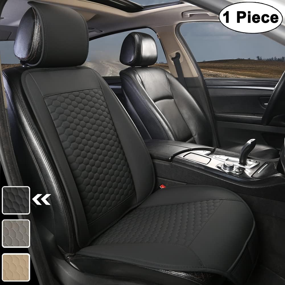 Black Car Seat Cover with Lumbar Support and Headrest Cover C327683