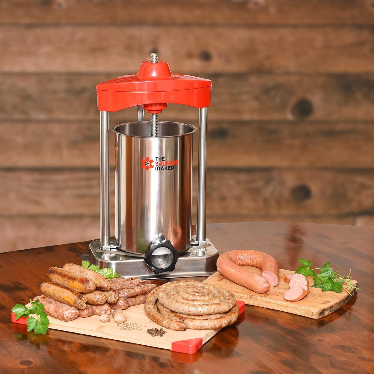 10 lb. Heavy Duty Vertical Sausage Stuffer with Stainless Steel Frame R968467