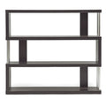 Dark Brown Three-Shelf Modern Bookcase U188
