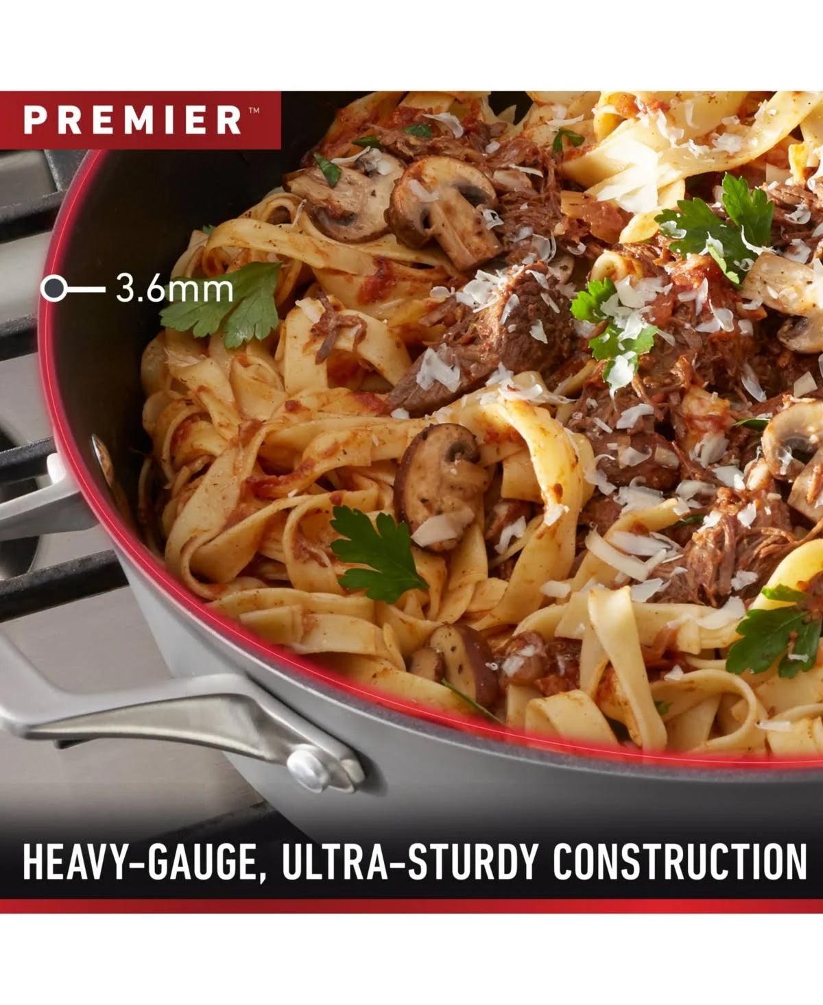 Hard-Anodized Nonstick 7-Quart Sauteuse with Cover J814929