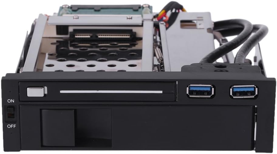 Dual Bay 3.5 + 2.5 Inch SATA III Hard Drive SSD Tray Caddy Internal Mobile Rack Enclosure Docking Station with USB 3.0 Port Hot Swap Pack of 2 U754