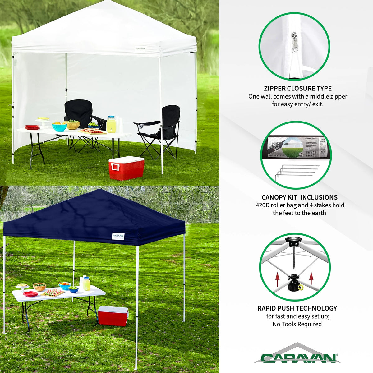 V Series Tent Sidewalls with 2 Angled Leg Canopy D953051