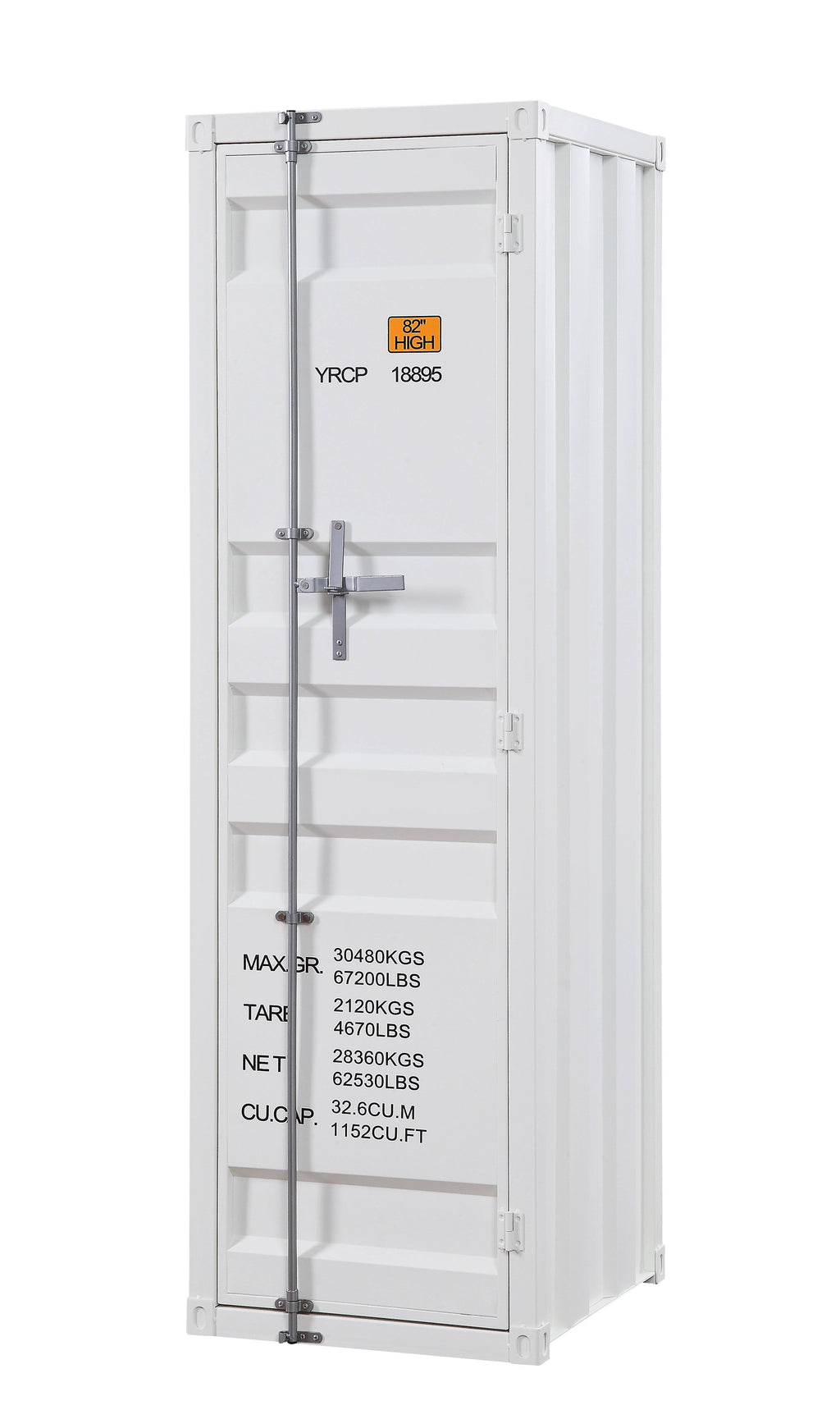 White Single Door Cargo Wardrobe M6737
