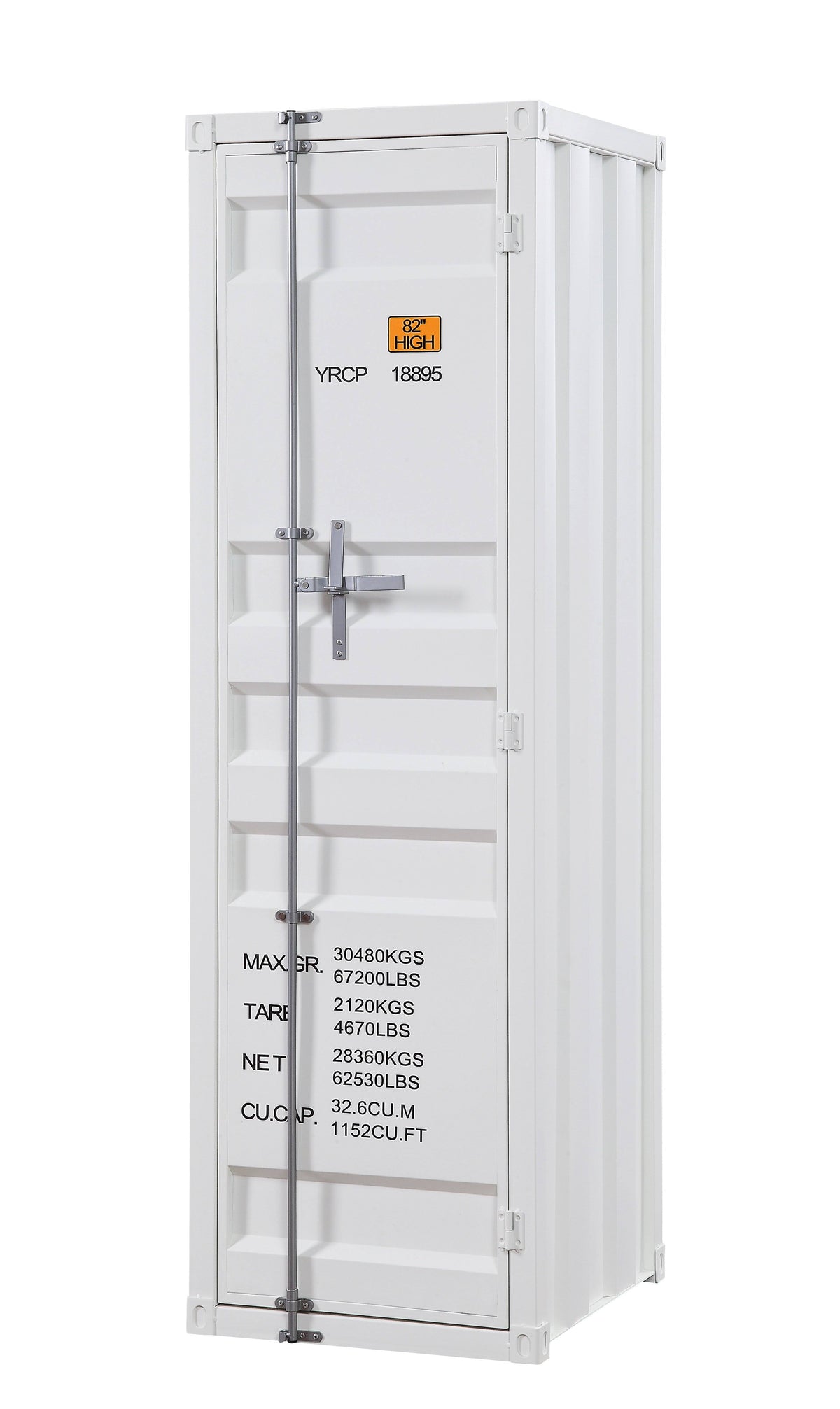 White Single Door Cargo Wardrobe M6737