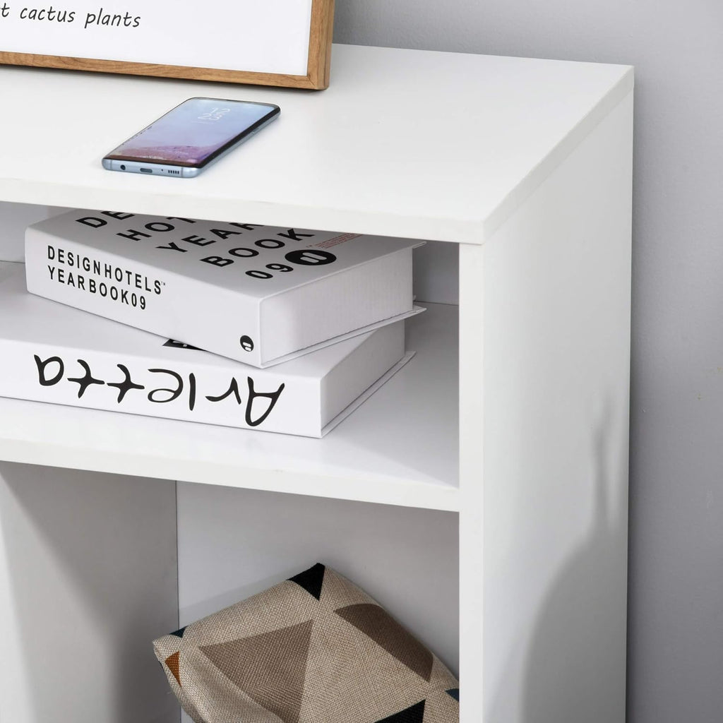 White Printer Stand with Drawer and Caster Wheels A5388