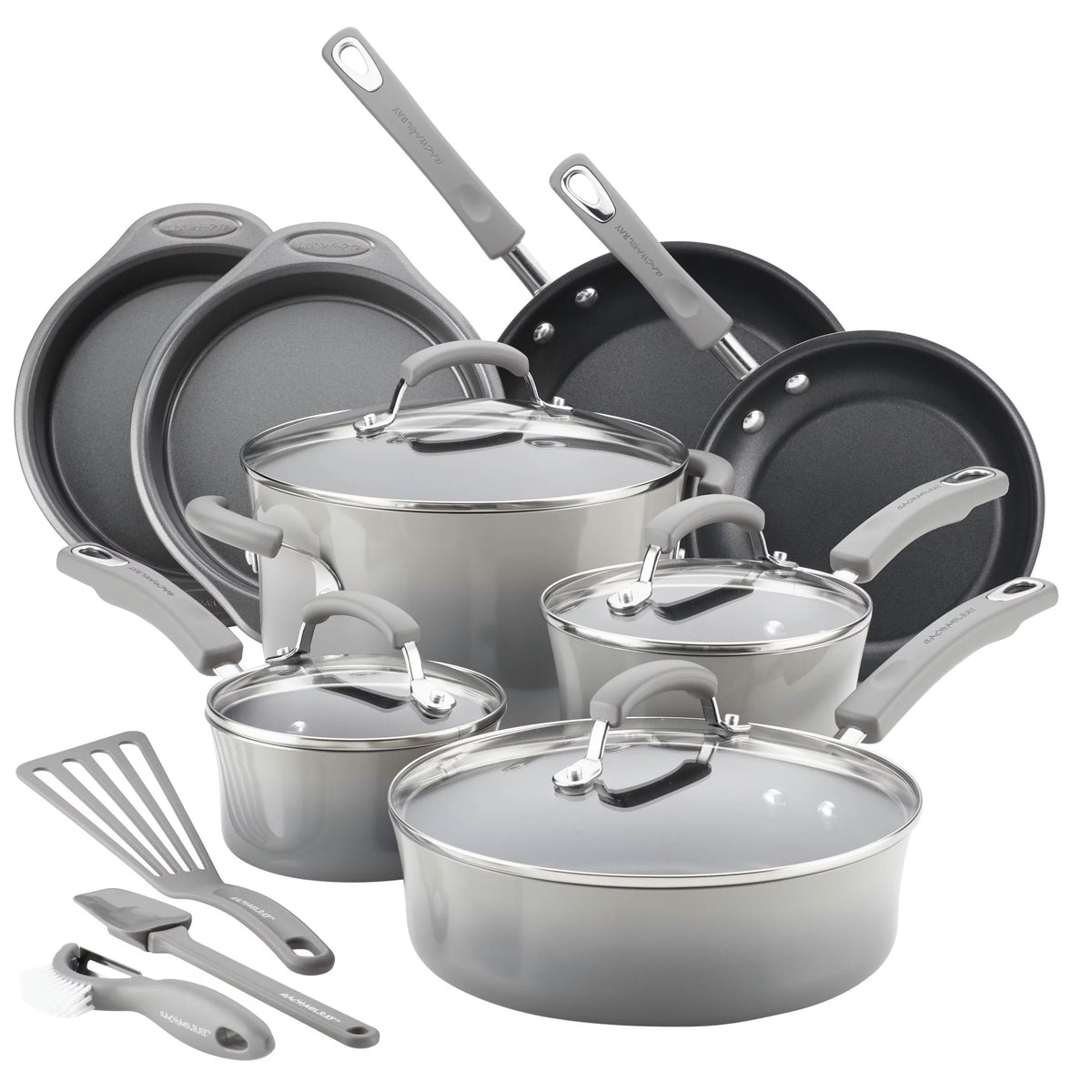 15 Piece Hard Enamel Nonstick Pots and Pans Set C99299