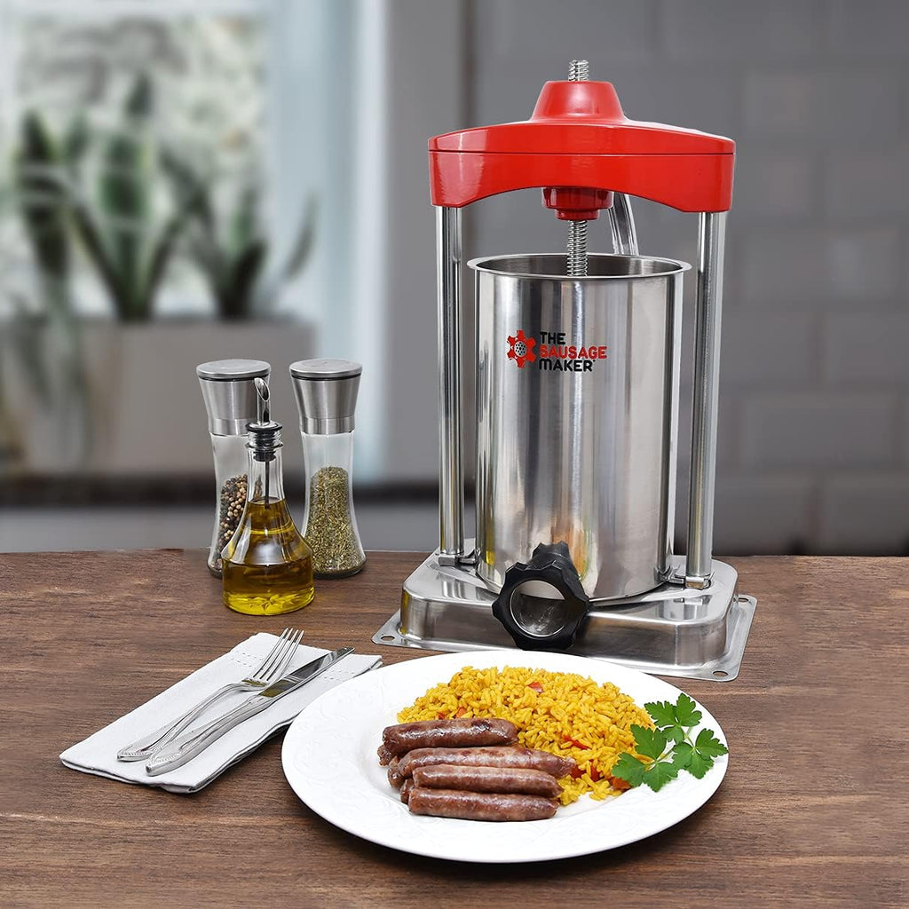 10 lb. Heavy Duty Vertical Sausage Stuffer with Stainless Steel Frame R968467