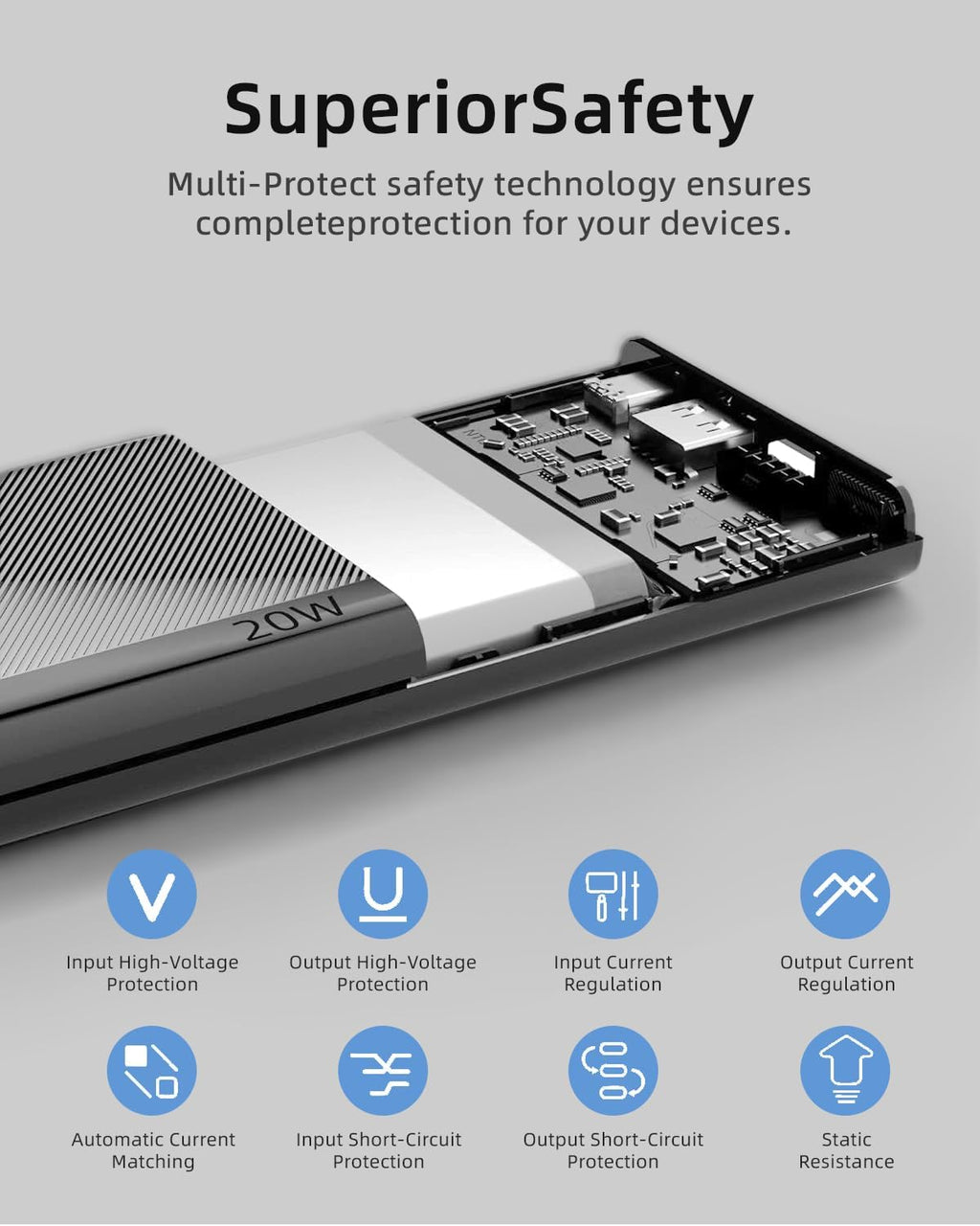 Slim 10000mAh USB C Power Bank F639841