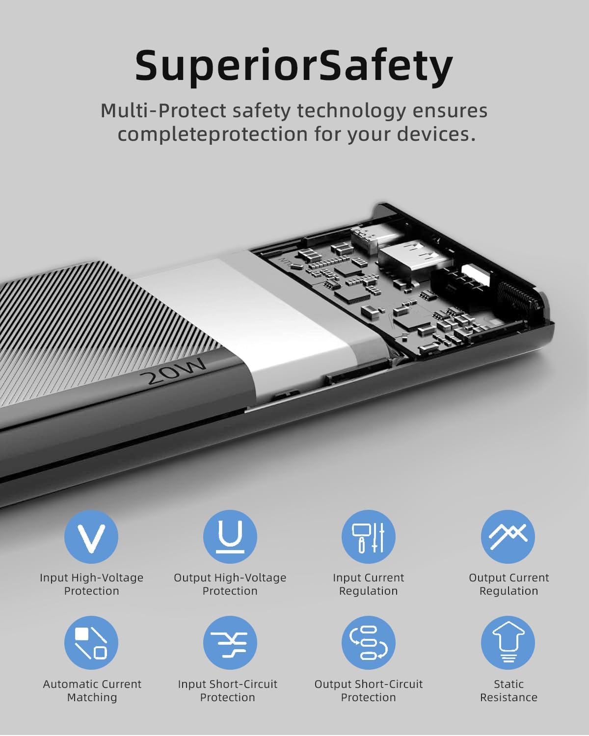 Slim 10000mAh USB C Power Bank F639841