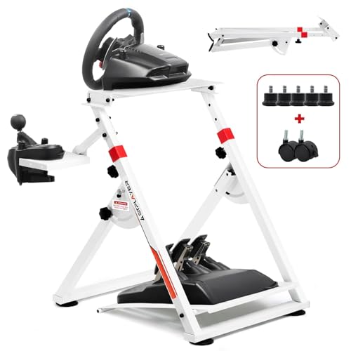 Black Sim Racing Wheel Stand with Shifter Mount E828810